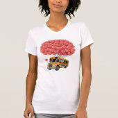 Happy Valentine's Day Bus with Owl T-Shirt (Vorderseite)