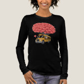 Happy Valentine's Day Bus with Owl Tri-Blend Shirt (Vorderseite)