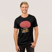 Happy Valentine's Day Bus with Owl Tri-Blend Shirt (Vorderseite voll)