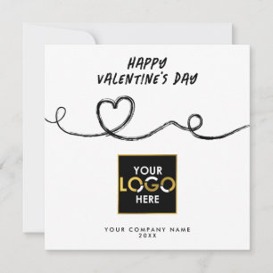 Happy Valentine's Day Business Logo Vielen Dank