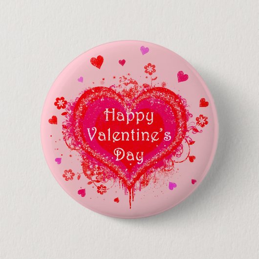 Happy Valentine's Day Button (Vorderseite)
