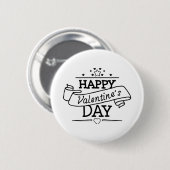 Happy Valentine's Day Button (Vorne & Hinten)
