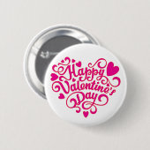 HAPPY VALENTINES DAY BUTTON (Vorne & Hinten)