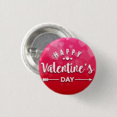 Happy Valentine's Day Button (Vorne & Hinten)