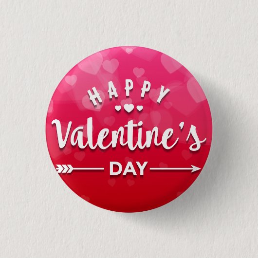 Happy Valentine's Day Button (Vorderseite)