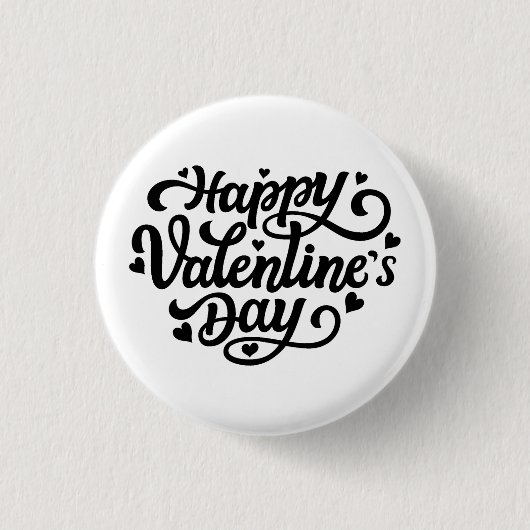 Happy Valentines Day Button (Vorderseite)