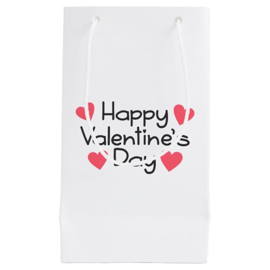 Happy Valentine's Day Calligraphy| Geschenktasche Kleine Geschenktüte (Vorderseite)