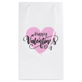Happy Valentine's Day Calligraphy | Geschenktasche Kleine Geschenktüte (Rückseite)