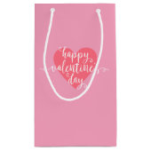 Happy Valentine's Day Calligraphy | Geschenktasche Kleine Geschenktüte (Rückseite)