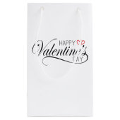Happy Valentine's Day Calligraphy | Geschenktasche Kleine Geschenktüte (Rückseite)