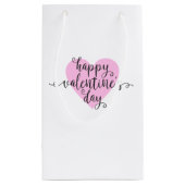 Happy Valentine's Day Calligraphy | Geschenktasche Kleine Geschenktüte (Rückseite)