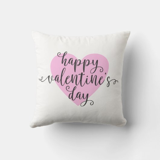 Happy Valentine's Day Calligraphy | Kissen (Rückseite)