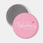 Happy Valentine's Day Calligraphy | Magnet (Vorderseite/Rückseite)