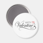 Happy Valentine's Day Calligraphy | Magnet (Vorderseite/Rückseite)