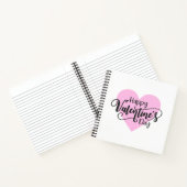 Happy Valentine's Day Calligraphy | Notebook Notizblock (Innenseite)