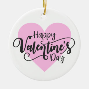 Happy Valentine's Day Calligraphy   Ornament