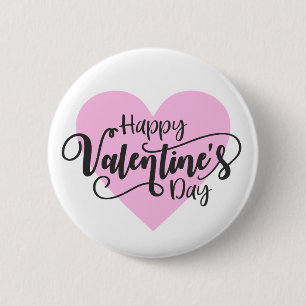 Happy Valentine's Day Calligraphy   Schaltfläche B Button