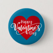 Happy Valentine's Day Calligraphy | Schaltfläche B Button (Vorderseite)
