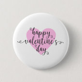 Happy Valentine's Day Calligraphy | Schaltfläche B Button (Vorderseite)