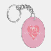 Happy Valentine's Day Calligraphy | SCHLÜSSELANHÄN Schlüsselanhänger (Vorderseite links)