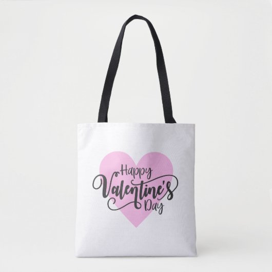 Happy Valentine's Day Calligraphy | Tasche (Vorderseite)