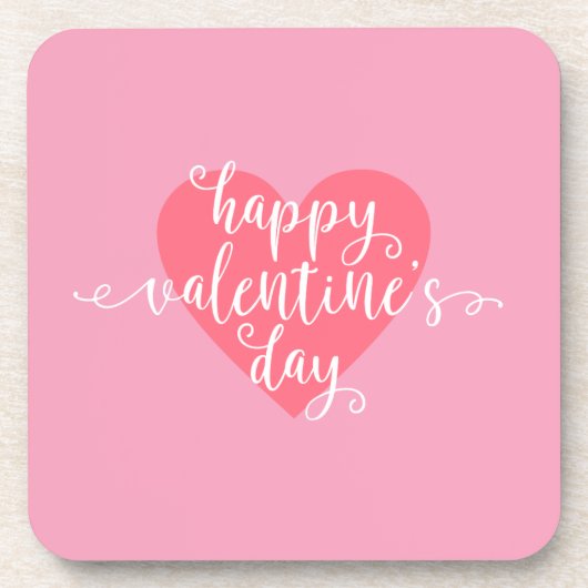 Happy Valentine's Day Calligraphy | UNTERSETZER (Vorderseite)