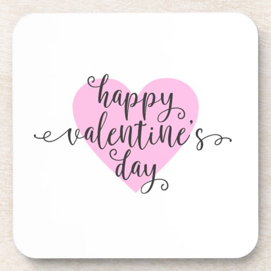 Happy Valentine's Day Calligraphy | UNTERSETZER (Vorderseite)