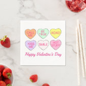 Happy Valentine's Day Candy Conversation Hört Serviette (Beispiel)