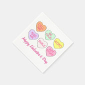 Happy Valentine's Day Candy Conversation Hört Serviette (Ecke)