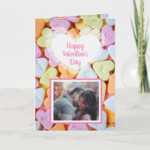 Happy Valentine's Day Candy Hearts Foto-Karte Karte (Vorderseite)