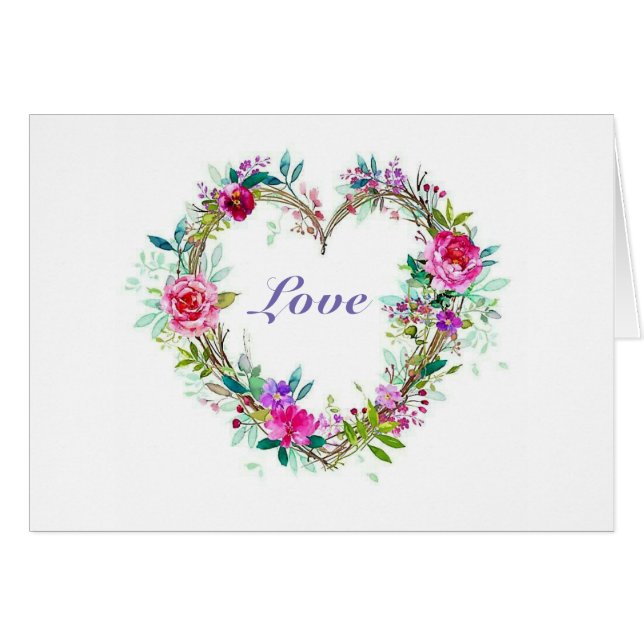 Happy Valentine's Day Card (austauschbare Karte) (Vorderseite (Horizontal))