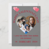 Happy Valentine's Day Card Dankeskarte (Vorderseite)