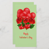 Happy Valentine's Day Card Dankeskarte (Vorne/Hinten)