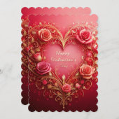 Happy Valentine's Day Card Einladung (Vorne/Hinten)