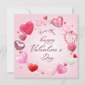 Happy Valentine's Day Card Einladung (Vorderseite)
