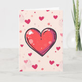 Happy Valentine's Day Card - Gemäldetes Herz Karte (Vorderseite)