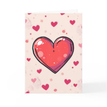 Happy Valentine's Day Card - Gemäldetes Herz
