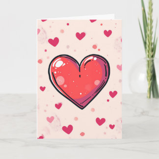 Happy Valentine's Day Card - Gemäldetes Herz Karte