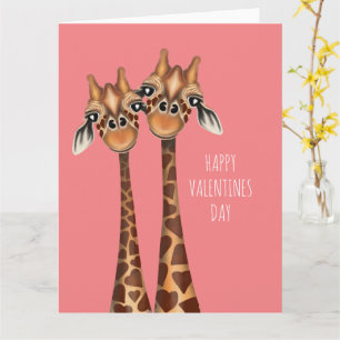 Happy Valentines Day Card - Love Giraffen Karte