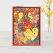 Happy Valentines Day Card mit Herz und Blume Karte (Gelbe Blume)