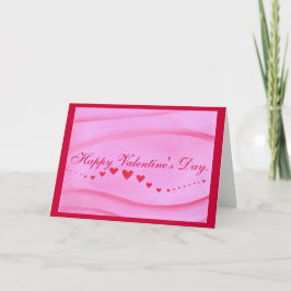 Happy Valentine's Day Card mit Welle von roten Her Feiertagskarte