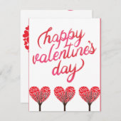 Happy Valentines Day Card Mitteilungskarte (Vorne/Hinten)