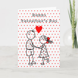 Happy Valentine's Day Card Paar in Liebe Romantisc Karte