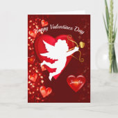 Happy Valentine's Day Card Personalize Name Karte (Vorderseite)