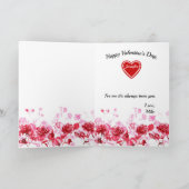 Happy Valentine's Day Card Personalize Name Karte (Innenseite)