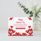 Happy Valentine's Day Card Postkarte (Stehend Vorderseite)