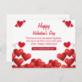 Happy Valentine's Day Card Postkarte (Vorne/Hinten)