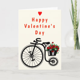 Happy Valentine's Day Card Romantische Blume Rad Karte