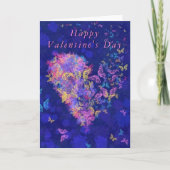 Happy Valentine's Day Card Schmetterlingsherz Karte (Vorderseite)
