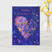 Happy Valentine's Day Card Schmetterlingsherz Karte (Gelbe Blume)
